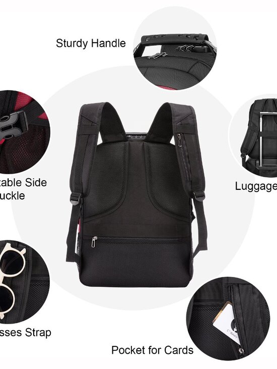 LOVEVOOK 17-inch Travel Laptop Backpack Anti-Theft with Lock
